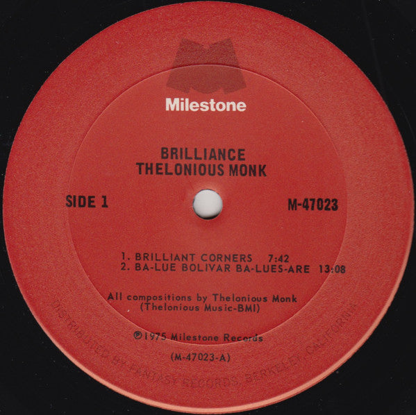 Thelonious Monk ~ Brilliance (Vinyl) - Djungel & Jazz