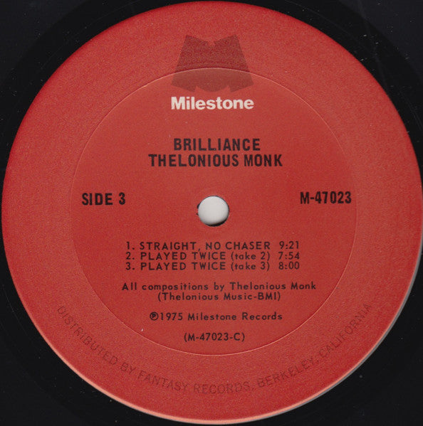 Thelonious Monk ~ Brilliance (Vinyl) - Djungel & Jazz
