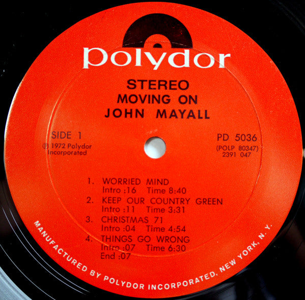 John Mayall ~ Moving On (Vinyl) - Djungel & Jazz