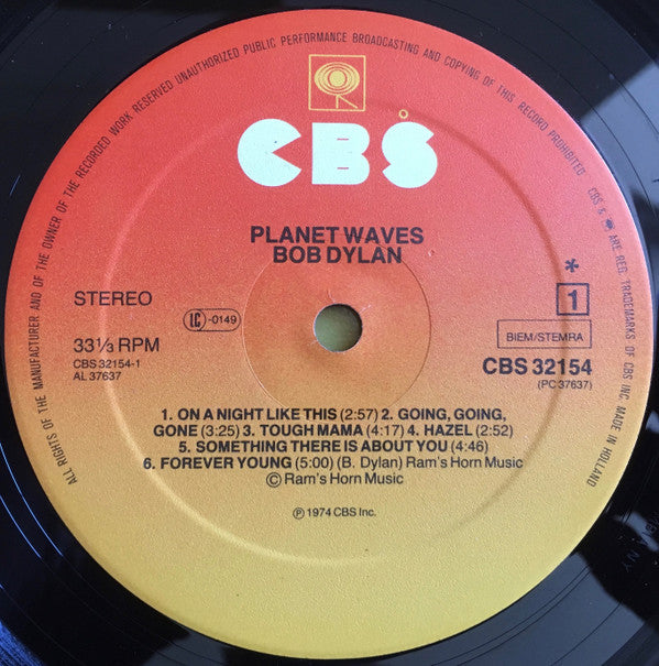 Bob Dylan ~ Planet Waves (Vinyl) - Djungel & Jazz