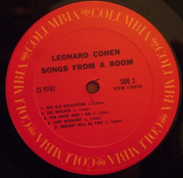 Leonard Cohen ~ Songs From A Room (Vinyl) - Djungel & Jazz