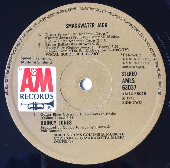 Quincy Jones ~ Smackwater Jack (Vinyl) - Djungel & Jazz