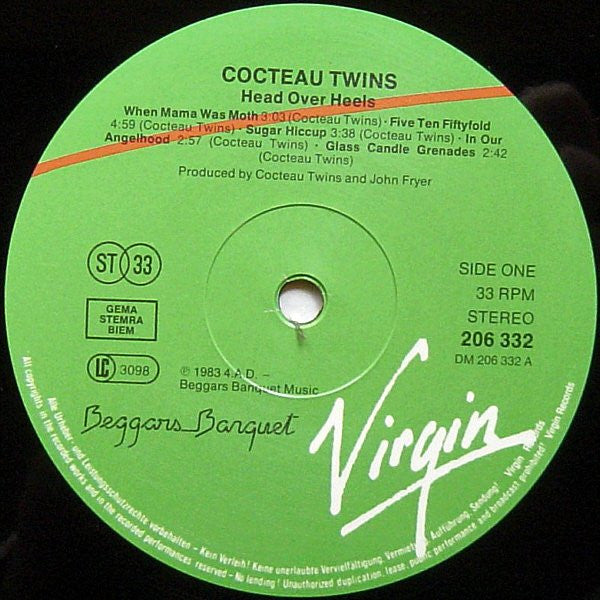 Cocteau Twins : Head Over Heels (LP, Album)