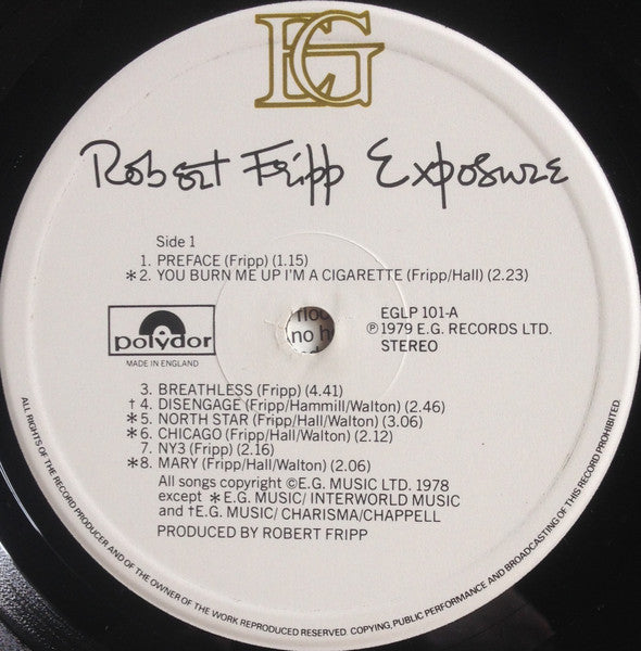 Robert Fripp ~ Exposure (Vinyl) - Djungel & Jazz