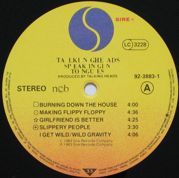Talking Heads : Speaking In Tongues (LP, Album, DMM)