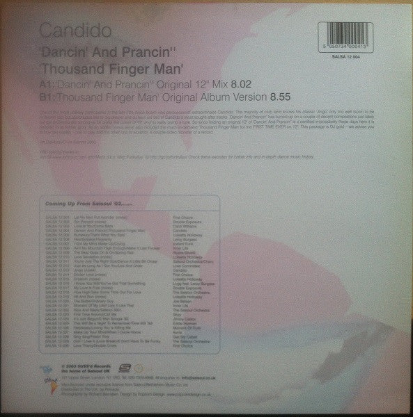 Candido : Dancin' And Prancin' / Thousand Finger Man (12", RM)