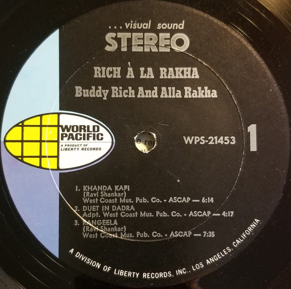 Buddy Rich And Alla Rakha ~ Rich À La Rakha (Vinyl) - Djungel & Jazz