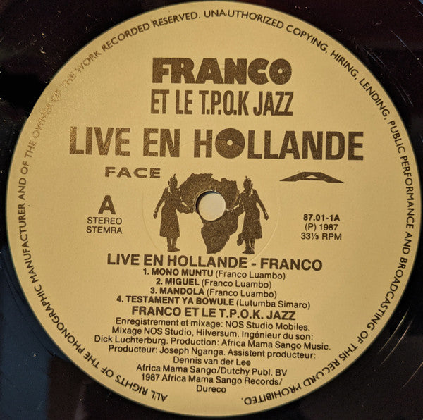 Franco Et Le T.P. O.K. Jazz ~ Live En Hollande (Vinyl) - Djungel & Jazz