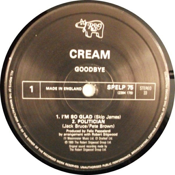 Cream  ~ Goodbye (Vinyl) - Djungel & Jazz