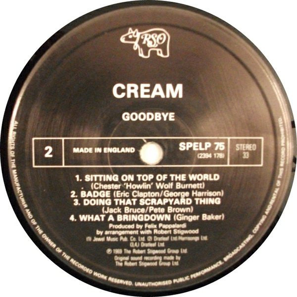 Cream  ~ Goodbye (Vinyl) - Djungel & Jazz