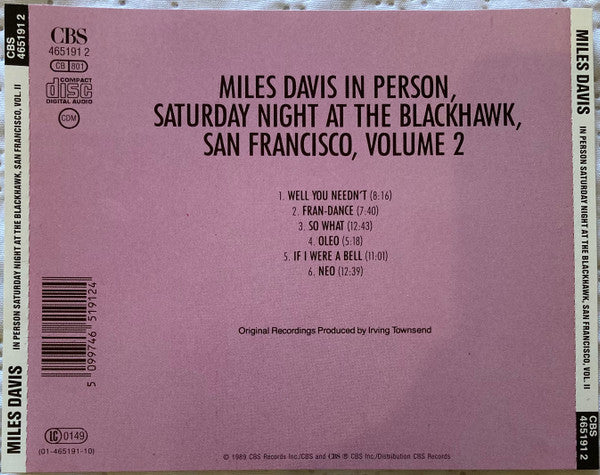 Miles Davis ~ In Person, Saturday Night At The Blackhawk, San Francisco, Volume 2 (Vinyl) - Djungel & Jazz