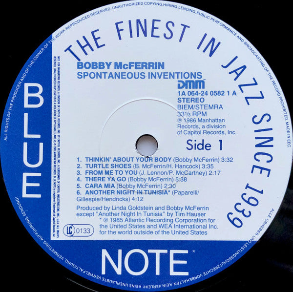 Bobby McFerrin : Spontaneous Inventions (LP, Album)