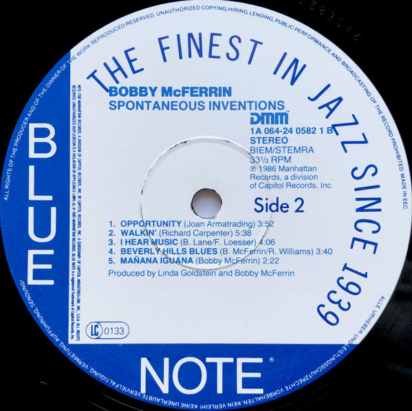 Bobby McFerrin : Spontaneous Inventions (LP, Album)