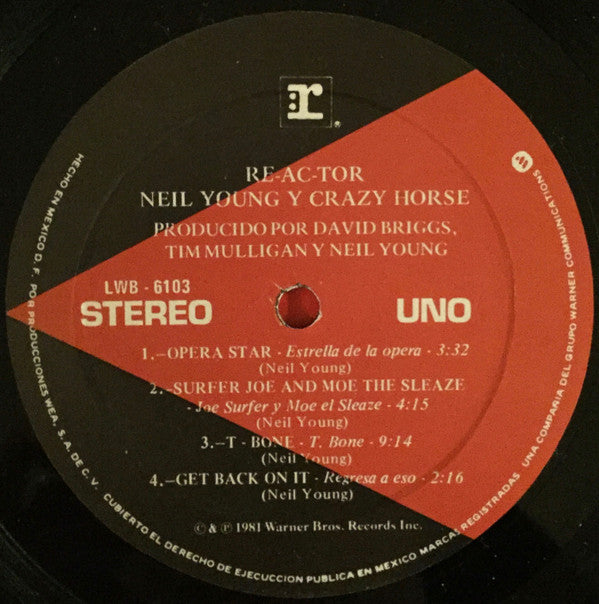 Neil Young Y Crazy Horse : Reactor (LP, Album)