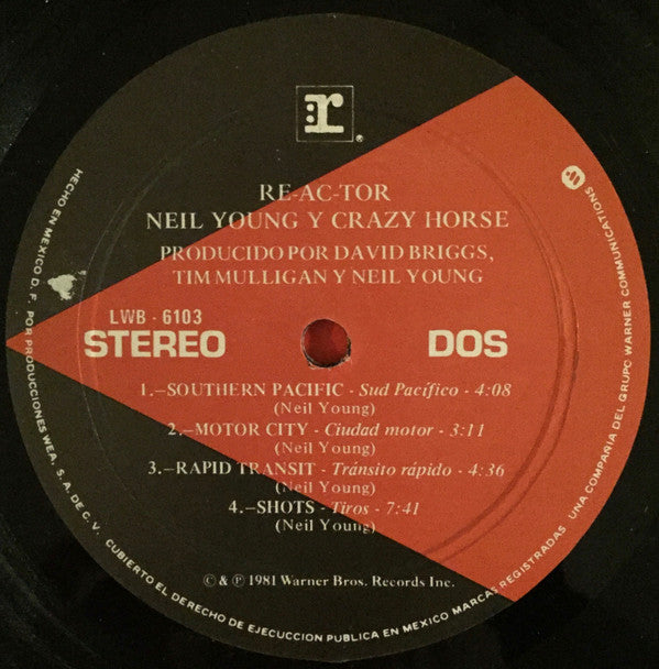 Neil Young Y Crazy Horse : Reactor (LP, Album)