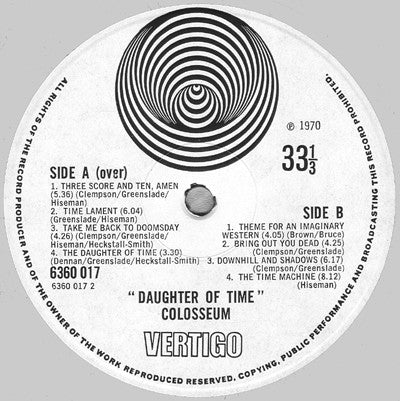 Colosseum ~ Daughter Of Time (Vinyl) - Djungel & Jazz