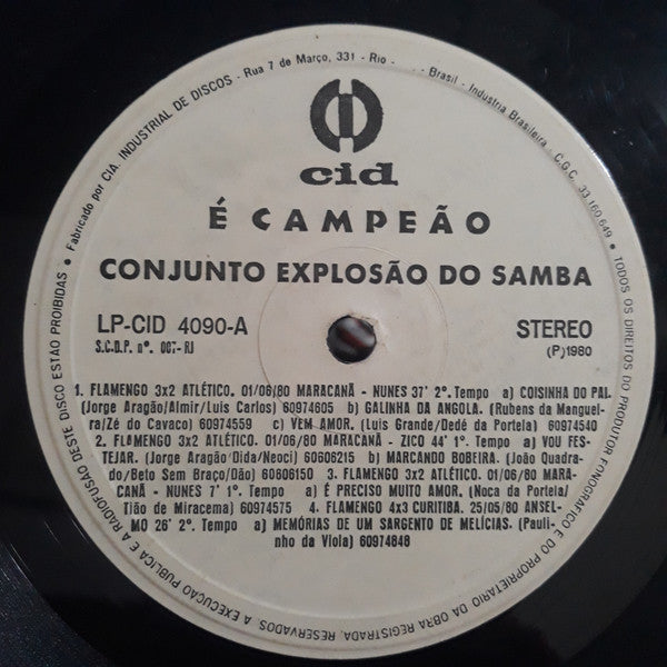 José Carlos Araújo : É Campeão - Os Gols Que Decidiram A Taça De Ouro (LP, Comp)