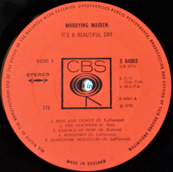 It's A Beautiful Day ~ Marrying Maiden (Vinyl) - Djungel & Jazz