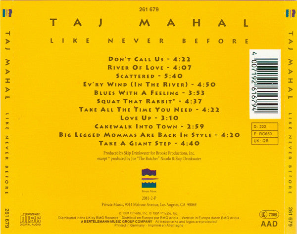 Taj Mahal ~ Like Never Before (Vinyl) - Djungel & Jazz