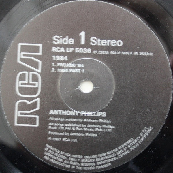 Anthony Phillips ~ 1984 (Vinyl) - Djungel & Jazz