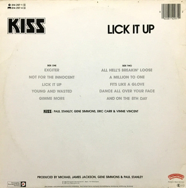 Kiss ~ Lick It Up (Vinyl) - Djungel & Jazz