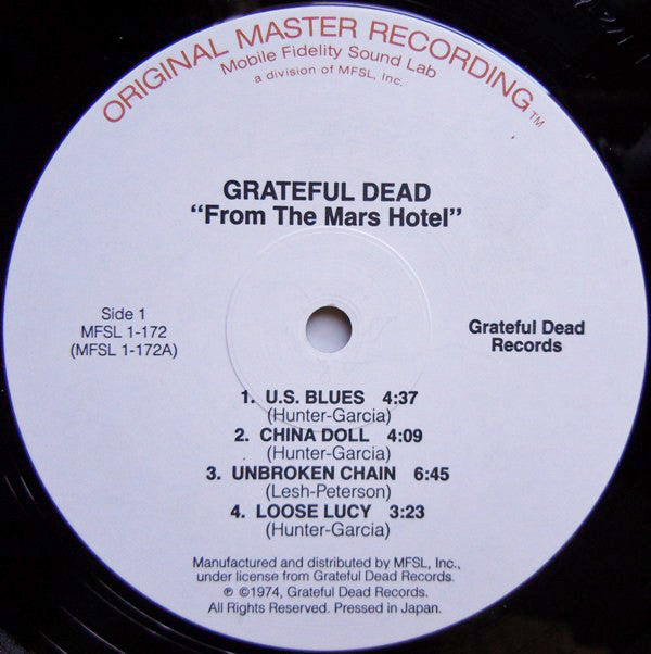 Grateful Dead ~ From The Mars Hotel (Vinyl) - Djungel & Jazz