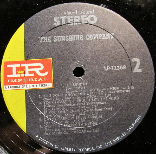 The Sunshine Company ~ The Sunshine Company (Vinyl) - Djungel & Jazz