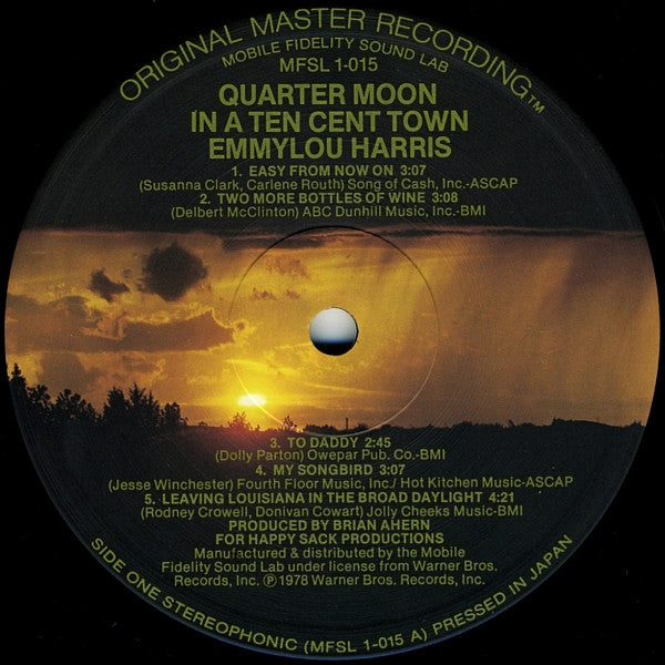 Emmylou Harris ~ Quarter Moon In A Ten Cent Town (Vinyl) - Djungel & Jazz