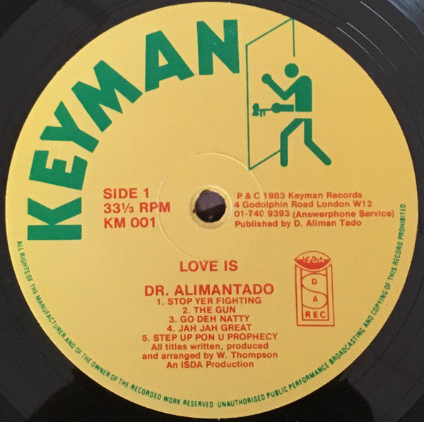 Dr. Alimantado : Love Is (LP, Album)