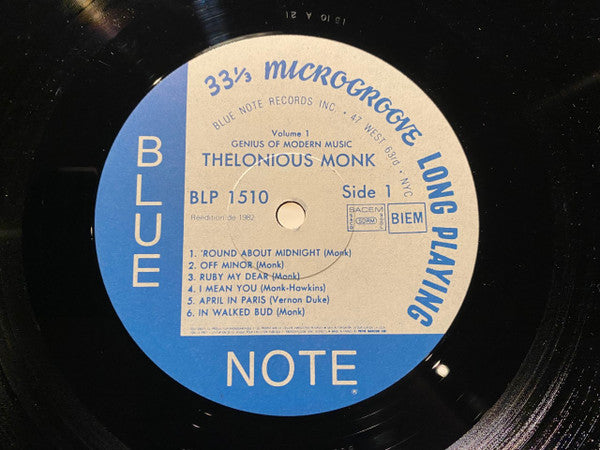 Thelonious Monk : Genius Of Modern Music Vol 1 (LP, Comp, Mono, RE)
