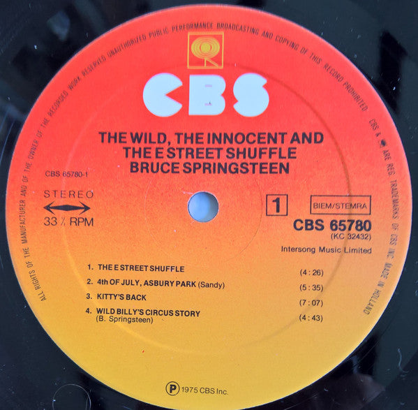 Bruce Springsteen ~ The Wild, The Innocent &  The E Street Shuffle (Vinyl) - Djungel & Jazz