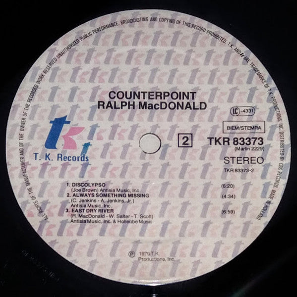 Ralph MacDonald ~ Counterpoint (Vinyl) - Djungel & Jazz