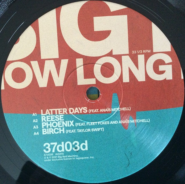 Big Red Machine  ~ How Long Do You Think It's Gonna Last? (Vinyl) - Djungel & Jazz