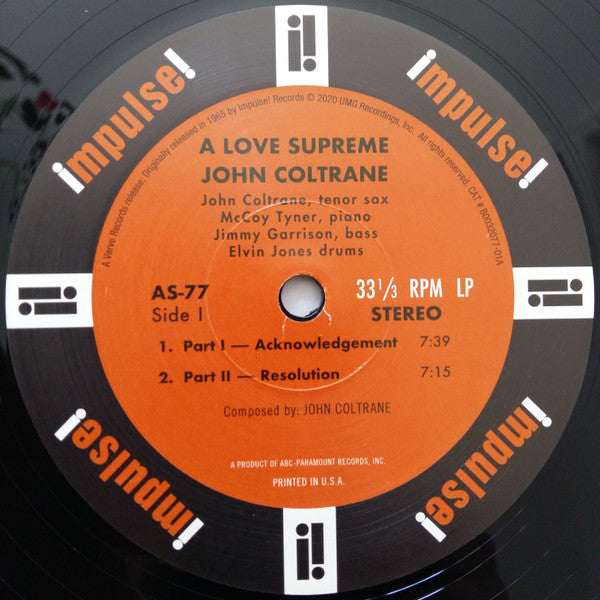 John Coltrane ~ A Love Supreme (Vinyl) - Djungel & Jazz