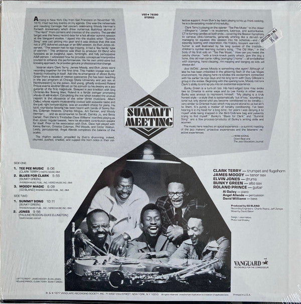 Elvin Jones, James Moody, Clark Terry, Bunky Green, Roland Prince ~ Summit Meeting (Vinyl) - Djungel & Jazz