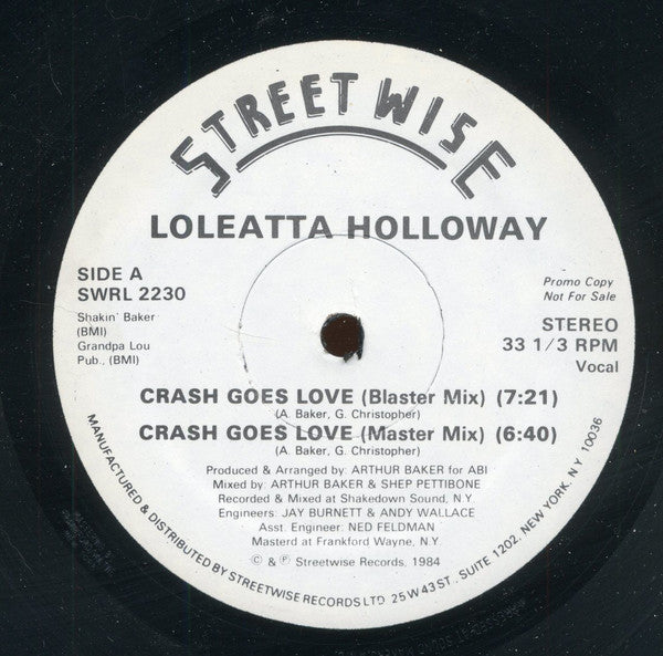 Loleatta Holloway ~ Crash Goes Love (Vinyl) - Djungel & Jazz