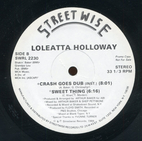 Loleatta Holloway ~ Crash Goes Love (Vinyl) - Djungel & Jazz