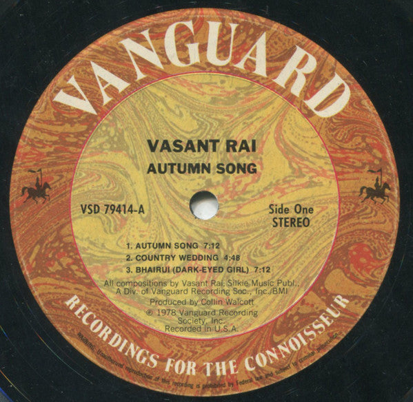 Vasant Rai ~ Autumn Song (Vinyl) - Djungel & Jazz