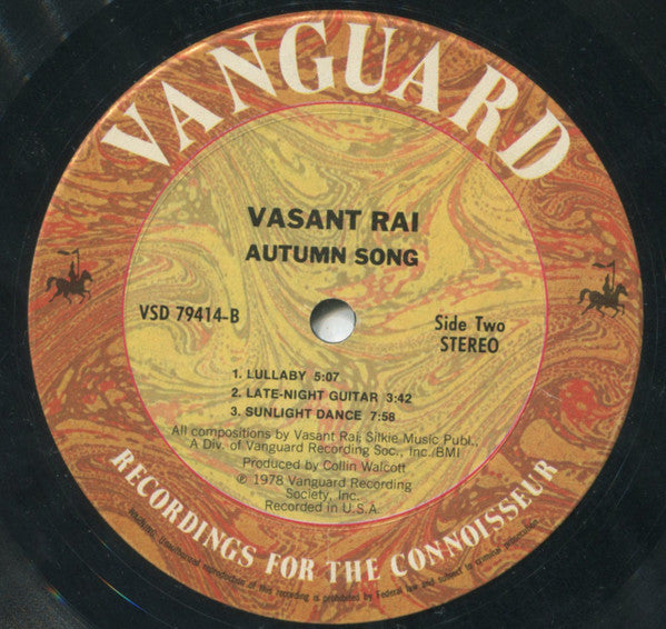 Vasant Rai ~ Autumn Song (Vinyl) - Djungel & Jazz