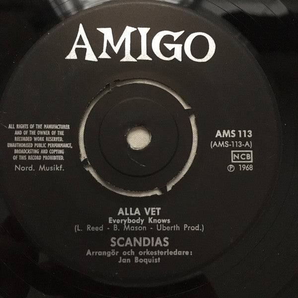 Scandias ~ Alla Vet / Blå, Blå Är Kärleken (Vinyl) - Djungel & Jazz