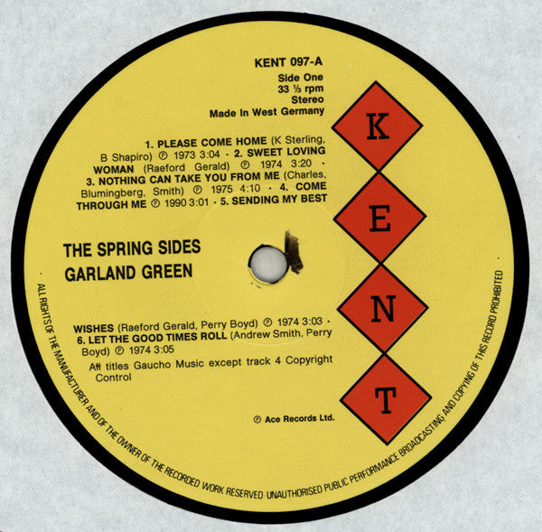 Garland Green ~ The Spring Sides (Vinyl) - Djungel & Jazz