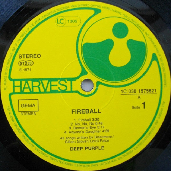 Deep Purple ~ Fireball (Vinyl) - Djungel & Jazz