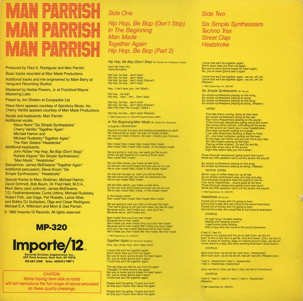 Man Parrish : Man Parrish (LP, Album)