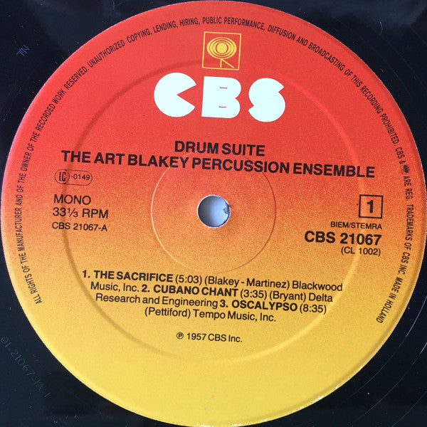 Art Blakey Percussion Ensemble / The Jazz Messengers ~ Drum Suite (Vinyl) - Djungel & Jazz