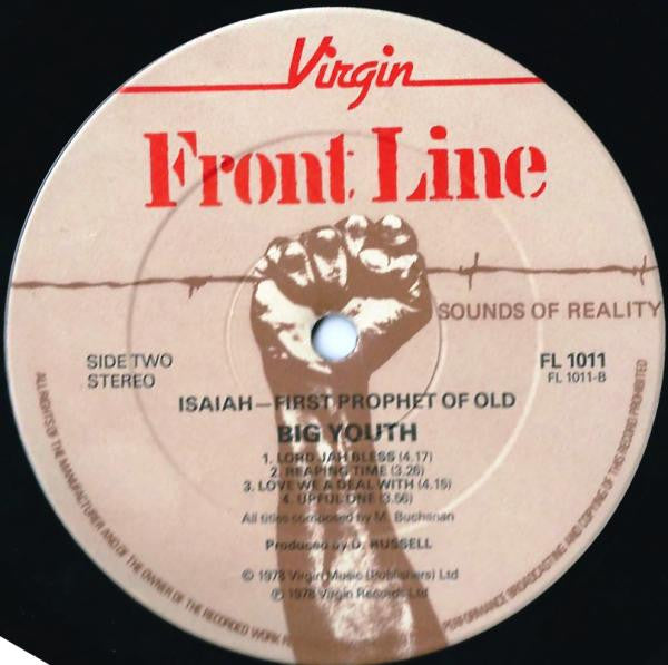 Big Youth : Isaiah - First Prophet Of Old (LP, Album)