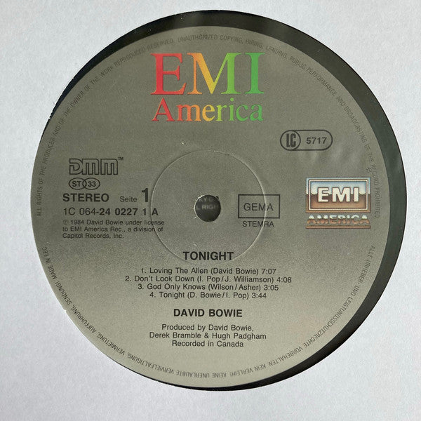 David Bowie ~ Tonight (Vinyl) - Djungel & Jazz