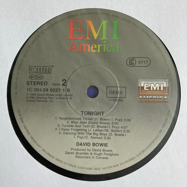 David Bowie ~ Tonight (Vinyl) - Djungel & Jazz