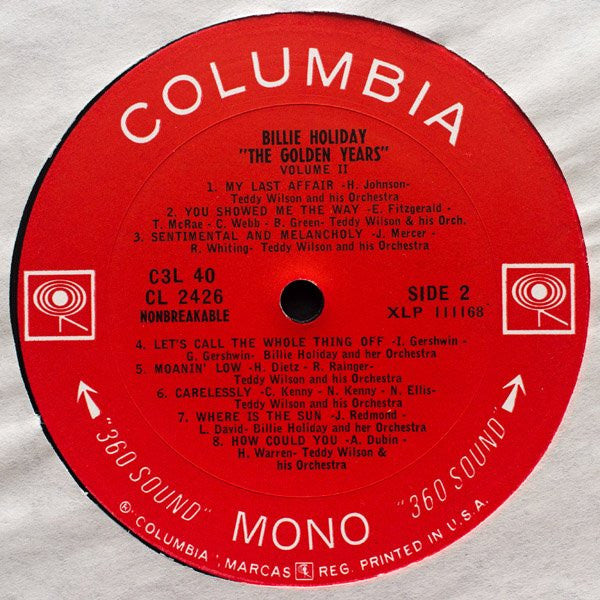 Billie Holiday : "The Golden Years" Volume II (3xLP, Comp, Mono + Box)