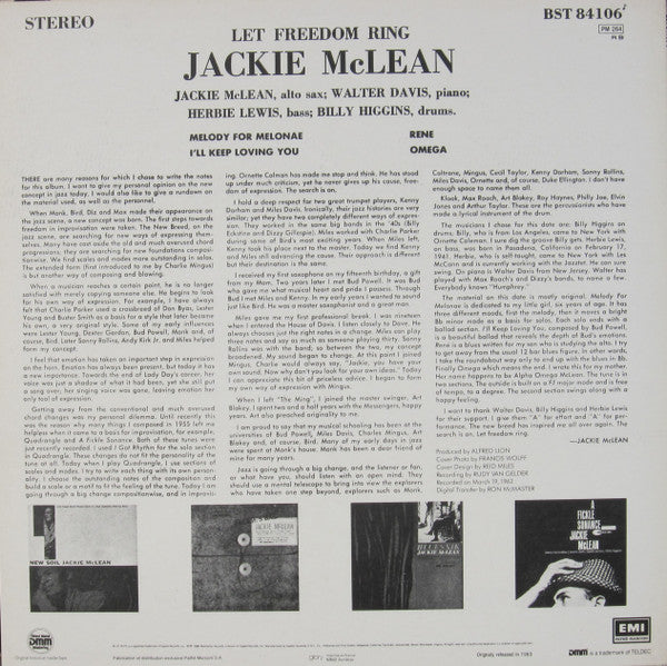 Jackie McLean ~ Let Freedom Ring (Vinyl) - Djungel & Jazz