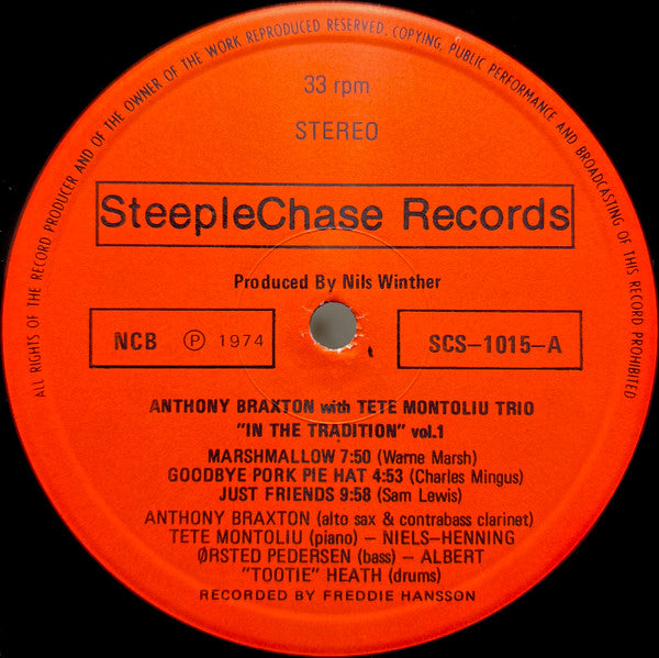 Anthony Braxton ~ In The Tradition (Vinyl) - Djungel & Jazz